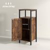 HOMCOM Beistelltisch im industriell Design, mit verstellbar Regal (Couchtisch, 1-St, Kaffeetisch), für Wohnzimmer, Schlafzimmer, 34 x 30 x 80 cm, Rustikales Braun Bild 3
