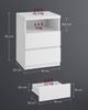 VASAGLE Nachttisch mit verstellbarer LED-Beleuchtung, Beistelltisch mit Schubladen, Schubladenschrank, Nachtschrank für Schlafzimmer, Wohnzimmer, moderner Stil, wolkenweiß LETDE634W01 Bild 3