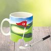 Winkee Becher Sport Kaffeebecher Golf, Keramik, ca. Ø 8x10 cm, für ca. 300 ml Bild 4