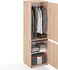 KOMTO Garderobenschrank CUBE 60-90 cm Mit Fächern Schubladen Kleiderschrank Schrank Mehrzweckschrank mit Türig & Schubladen Garderobenschrank Flur 192 cm Bild 4