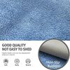 LINGKY Samt Sofabezug 1 2 3 4 Sitzer, L Form Sofaüberwurfe, Ecksofa Sofa überzug Pets Dog Couch überzug Anti-rutsch Sofaschutz, Ultra Weicher Sofaschoner (Blau,110x110 cm/Quadrat) Bild 3