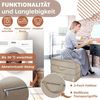 KESSER® Klappmatratze Gästematratze 3-fach Faltmatratze faltbar zum Sitzhocker | Schaumstoff 25kg/m³ extra dick 15cm atmungsaktiv waschbar abnehmbarer Bezug | Matratze inkl. Camping Tragetasche Taupe, 75 x 195 x 15 cm Bild 4