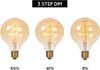 LUCIDE G95 Glühlampe, Ø 9,5 cm, E27, 1x4,9 W, 2200 K, Bernsteinfarben, Bernstein Bild 4