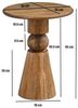 Beistelltisch Mango Massivholz Braun 35cm - Design Anstelltisch Holz - Runder Wohnzimmertisch Massiv - Loungetisch Couchtisch Natur Handmade Bild 3