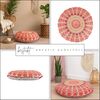 Marrakesch Orient & Mediterran Interior Bodenkissen Bodenkissen Garet Orange rund 60x15 cm, Baumwolle bestickt Bild 4