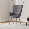 SVITA CLEO Ohrensessel Relaxsessel Fernsehsessel Sessel Lesesessel Grau Bild 2