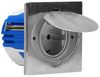 Boden Einbausteckdose, IP44, Edelstahl, 3680W, incl. Gerätedose Winddicht Bild 3