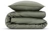 Zo! Home Mako-Satin Bettwäsche 135x200 cm Satinado uni Army green dunkelgrün Bild 5