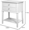 loft24 Beistellschrank Franklin Beistelltisch, Nachttisch, Nachtschrank, 2 Schubladen, MDF Bild 3