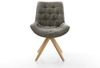 Drehstuhl Taimi-Flex Bouclé Soft Schlamm Holzgestell kantig Natur 180° drehbar Bild 4