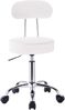 Arbeitshocker BH34 Rollhocker Kunstleder weiß Bild 5