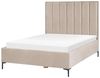 Schlafzimmer Set SEZANNE 140 x 200 cm Samtstoff Taupe Bild 5