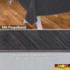 Tischdecke abwaschbar Wachstuch Wachstuchtischdecke Gartentischdecke Leinen-Optik Pflegeleicht Wasserabweisend 140x120 cm (Rechteckig) Anthrazit mit Saum Bild 3
