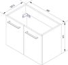Fackelmann LIMA Waschtischunterschrank 59 cm, Braun/Weiß Bild 3