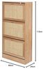 HOME DECO FACTORY Nuevo 2024-Muble Zapatero 3 Puerta Schuhschrank, 3 Türen, Bali-Eingang, Wohnzimmer, Braun, 60 x 113 x 24 cm Bild 3