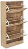 HOME DECO FACTORY Nuevo 2024-Muble Zapatero 3 Puerta Schuhschrank, 3 Türen, Bali-Eingang, Wohnzimmer, Braun, 60 x 113 x 24 cm Bild 5
