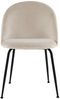 Vente-unique - Stuhl 2er-Set - Samt & Schwarzer Edelstahl - Beige - MELBOURNE Bild 2