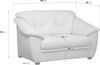 Cavadore 2-Sitzer Savana / 2er Ledersofa mit Federkern im klassischen Design / 148 x 90 x 90 / Echtleder Weiß Bild 2