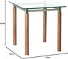 Beistelltisch aus Glas/ Metall / Holz, ca. 42x42 cm Bild 3