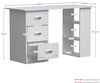 Vida Designs 3331083 Computertische, MDF und Spanplatten, Weiß, Standard Bild 2