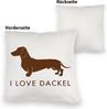 speecheese Dekokissen I Love Dackel Kuschelkissen Bild 3