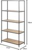 Selsey Krapina - Regal, Bücherregal im Industrial-Style - 5 offene Fächer - 150 cm hoch, Schwarz / Eiche, 77 x 150 x 35, 5903025326467 Bild 2