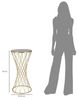 Dmora Couchtisch Berceto 40 x 40 x 80h cm Gold Zeitschriftenablage Bild 3