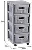 Curver Badregal, Aufbewahrungseinheit Schubladenwagen 4x11L Infinity Bild 3