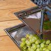 Fink Etagere NAGANO, mit feiner Hammerschlagstruktur, Edelstahl, (1-tlg), mit 3 Etagen, quadratisch Bild 5