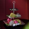 Fink Etagere NAGANO, mit feiner Hammerschlagstruktur, Edelstahl, (1-tlg), mit 3 Etagen, quadratisch Bild 2