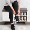 KESPER 1594213 Schuhschrank mit Sitzkissen, weiß, 77 x 30 x 48 cm Bild 2