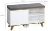 KESPER 1594213 Schuhschrank mit Sitzkissen, weiß, 77 x 30 x 48 cm Bild 3