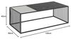 ACTONA GROUP Couchtisch Strington Sofatisch, Kaffeetisch, TOPSELLER! (Couchtisch, Sofatisch, Kaffeetisch, OTTOs Choice), schwarzer Marmoroptik, gehärtetem Glas, Metalllamellen, Breite 120 cm Bild 3