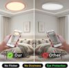LQWELL® Deckenleuchte LED Deckenlampe, IP44 Wasserfest Badlampe Rund Flach 18W 3000K 1600LM Modern Schlicht Lampe Dünn für Wohnzimmer Badezimmer Schlafzimmer Küche Balkon Keller Büro, 220 * 24mm Bild 4