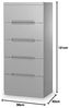 Julian Bowen Manhattan schmale Kommode mit 5 Schubladen, grau Bild 3