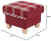 Hocker Kasha Bezug Flachgewebe Buche natur / rot 22308 Bild 2