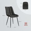 WOLTU 4 x Esszimmerstühle 4er Set Esszimmerstuhl Küchenstuhl Polsterstuhl Design Stuhl mit Rückenlehne, mit Sitzfläche aus Stoffbezug, Gestell aus Metall, Anthrazit, BH247an-4 Bild 3