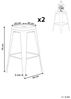 Set mit 2 Barhockern CABRILLO Metall Gelb Bild 3