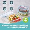 GOURMETmaxx Frischhaltedose, Glas, (6-tlg), lang-anhaltendes Aroma perfekt für gekochte Speisen, Snacks etc. Bild 2