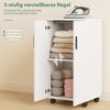HOMCOM Bügelbrett mobiler Aufbewahrungsschrank, Bügelfläche 86x39 cm, Klappbar, platzsparend, mit Stauraum Bild 5