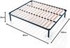 EVERGREENWEB Orthopädisches Bett Lattenrost 180x190 hoch 35cm Leisten Extra Komfort aus Buche Holz Verstärkt mit 4 Füße Abnehmbar Rahmen aus Stahl Bettgestell für alle Betten und Matratzen Doppelbett Bild 2