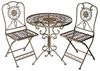 DanDiBo Sitzgruppe Eisen Garten Antik Bistroset Tecla Bistrotisch mit 2 Stühlen klappbar Metall Gartentisch Bild 2