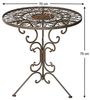 DanDiBo Sitzgruppe Eisen Garten Antik Bistroset Tecla Bistrotisch mit 2 Stühlen klappbar Metall Gartentisch Bild 3