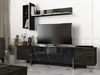 Wohnwand Veyron Rebab Braun Dunkelgrau ( Marmor Optik ) Bild 2