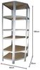 shelfplaza HOME 180x60x30 cm Eckregal in grau-verzinkt mit 6 Böden und 145 kg Traglast pro Boden Bild 2