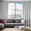 Vorhang DANI mit Rüsche Velours Samtvorhänge silber 140x270 cm Kräuselband Bild 3