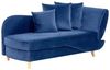 Chaiselongue Samtstoff marineblau mit Bettkasten rechtsseitig MERI II Bild 4