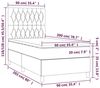 vidaXL Boxspringbett mit Matratze Schwarz 90x200 cm Stoff, Härtegrad: H2 [3141987] Bild 3