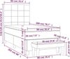 vidaXL Boxspringbett mit Matratze Dunkelgrau 90x200 cm Stoff 3137126 Bild 3