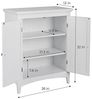 Versanora ELG-585 Badezimmer-Fußboden-Kabinett, MDF, Weiß, 66.04 x 33.02 x 81.28 cm Bild 5